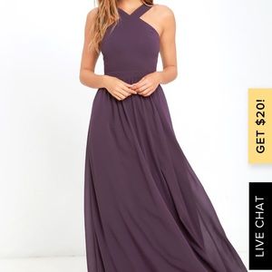 Purple elegant floor length dress